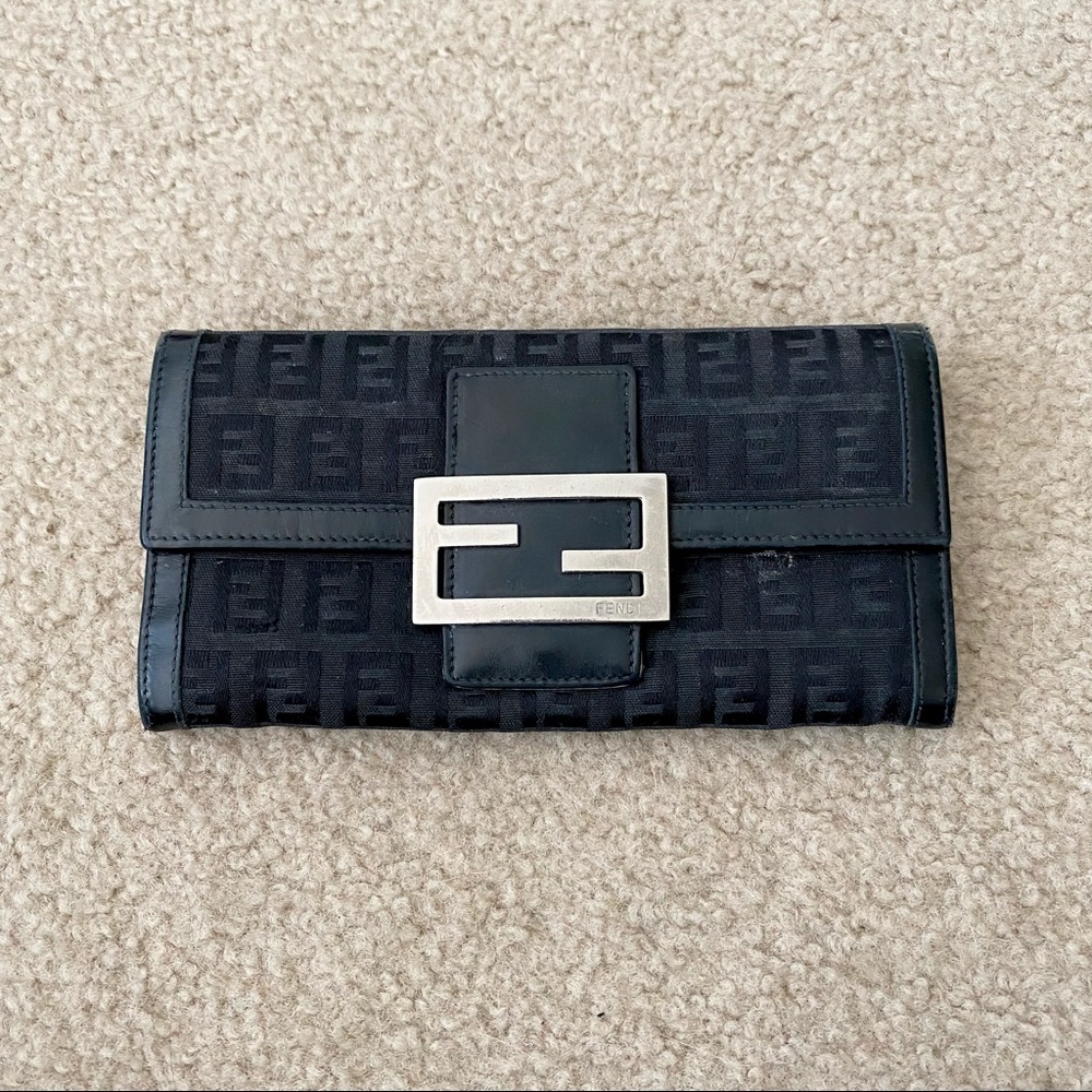 Fendi Canvas Monogram Long Wallet